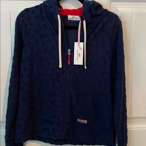 Vineyard Vines Star Full ZIP Hoodie Deep Bay